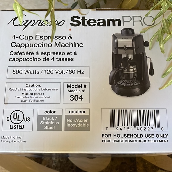 Capresso Steam Pro Espresso Cappuccino Machine - Picture 2 of 4